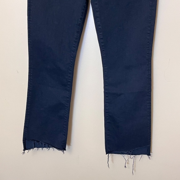 Mother Insider Crop Step Fray Not Guilty Jeans - Women's Size 29 - Black - Picture 2 of 13